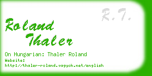 roland thaler business card